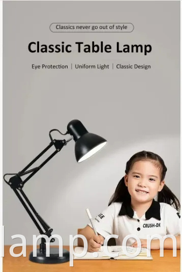 Lámpara de escritorio de aprendizaje con brazo oscilante ajustable Adjustable Swing Arm Learning Desk Lamp